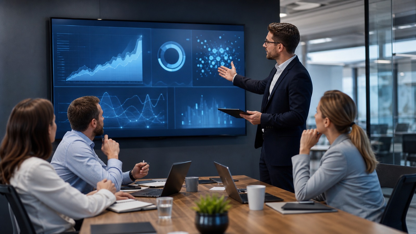 Ultra-photorealistic AI business featured image for When Founders Should Invest in AI ROI Metrics