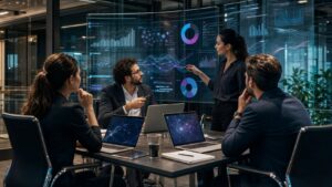 Photorealistic AI business featured image for AI Revenue Streams Explained: How Startups Can Make More Money